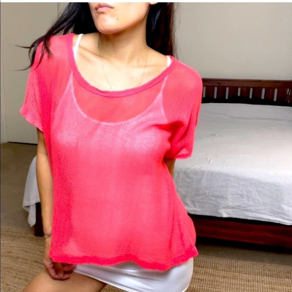 🇺🇸 MICHAEL STARS Cotton Mesh Top V35